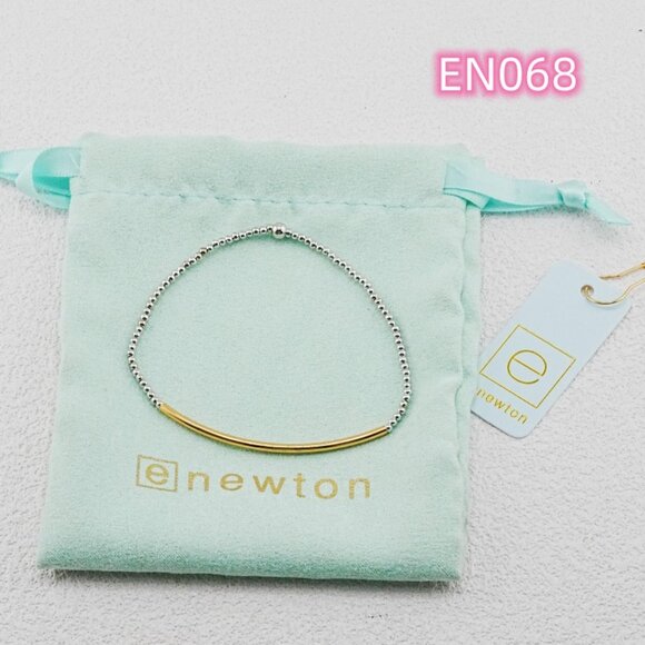 Enewton Gold Curved Tube & Platinum Bead Bracelet - Picture 3 of 4